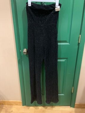 wild fable Black Sparkle Strapless Knit Jumpsuit